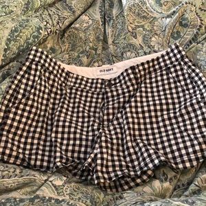 Gingham print shorts